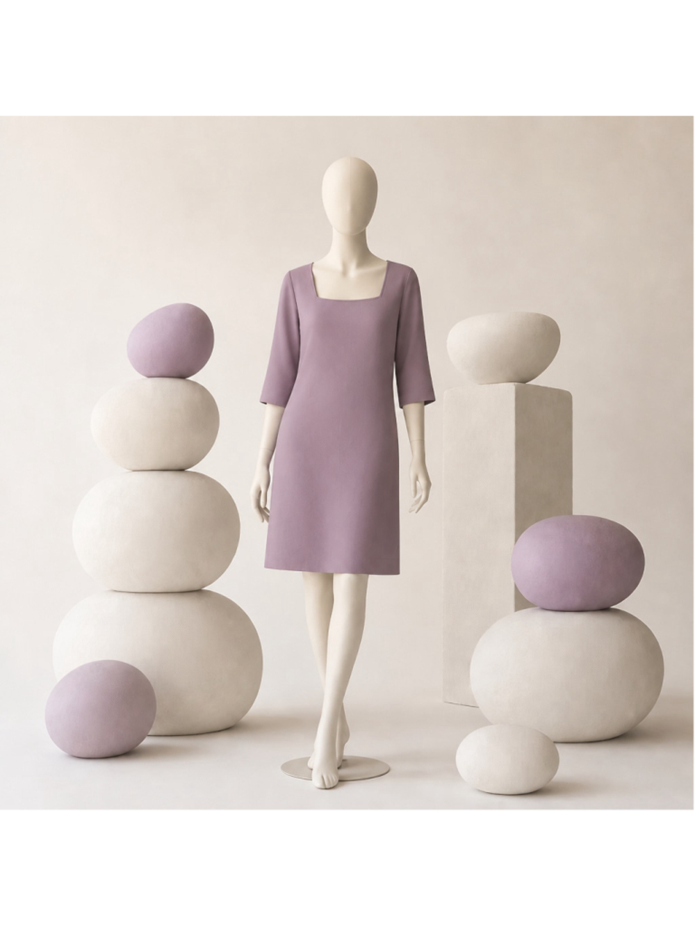 Simons 
Contemporaine Midi Knit Dress Size L Plum